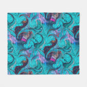 Farbenfrohe Abstrakte Mosaikmedaille oder Drachens Fleecedecke (Vorderseite (Horizontal))