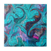 Farbenfrohe Abstrakte Mosaikmedaille oder Drachens Fliese (Vorderseite)