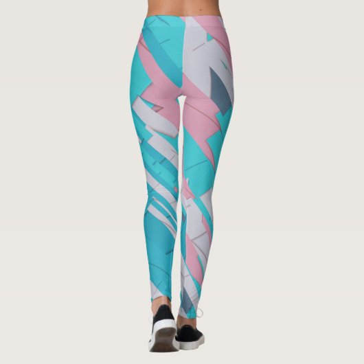 Farbenfrohe Abstrakte Muster - All-Over-Print-Legg Leggings (Rückseite)