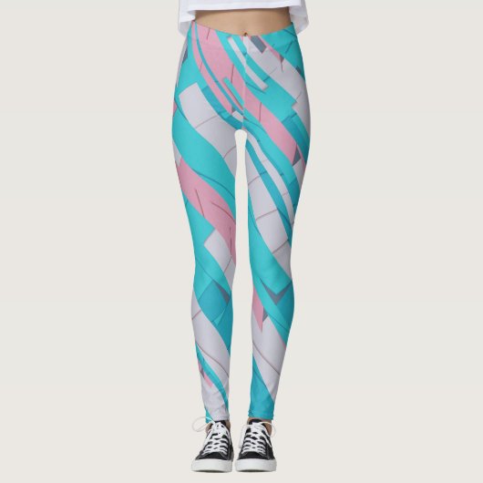 Farbenfrohe Abstrakte Muster - All-Over-Print-Legg Leggings (Vorderseite)