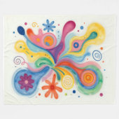 Farbenfrohe abstrakte Muster  Fleecedecke (Vorderseite (Horizontal))