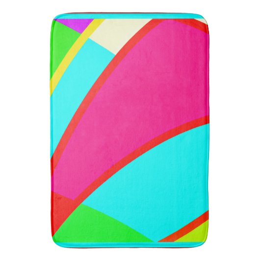 Farbenfrohe Abstrakte Muster Kunst, Kultur Badematte (Vorderseite Vertikal)