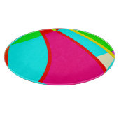 Farbenfrohe Abstrakte Muster Kunst, Kultur Schneidebrett (Ecke)