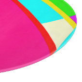 Farbenfrohe Abstrakte Muster Kunst, Kultur Schneidebrett (Ecke)