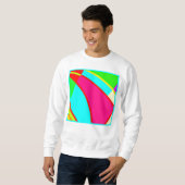 Farbenfrohe Abstrakte Muster Kunst, Kultur Sweatshirt (Vorne ganz)