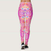 Farbenfrohe Abstrakte Muster Leggings (Rückseite)