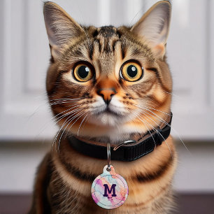 Farbenfrohe Abstrakte Muster Personalisiert Haustiermarke