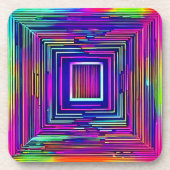 Farbenfrohe Abstrakte Neon Spectrum Art Getränkeuntersetzer (Vorderseite)