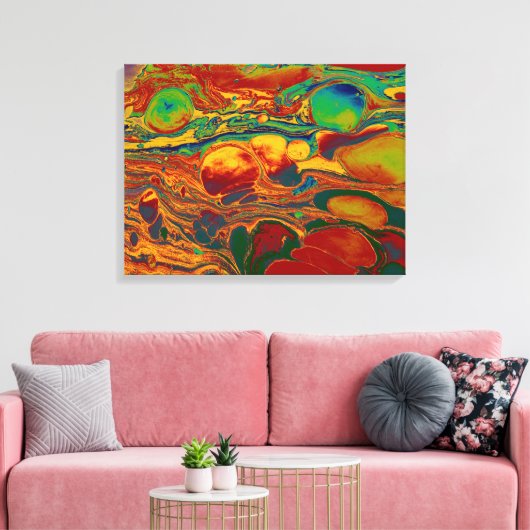 Farbenfrohe Abstrakte Ölgemälde Kunst Leinwanddruck (Insitu (Wohnzimmer))