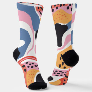 Farbenfrohe abstrakte organische Formen modernes M Socken