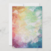 Farbenfrohe Abstrakte Paint Birthday Party Einladung (Rückseite)