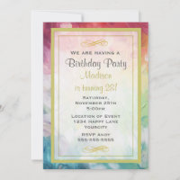 Farbenfrohe Abstrakte Paint Birthday Party