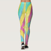 Farbenfrohe Abstrakte Pastelle verbindet Leggings (Rückseite)