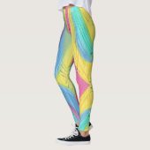 Farbenfrohe Abstrakte Pastelle verbindet Leggings (Links)