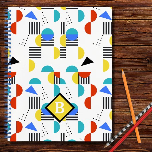 Farbenfrohe Abstrakte Personalisiert School Notebo Notizblock