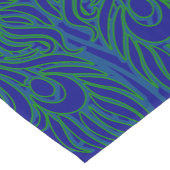 Farbenfrohe Abstrakte Pfauenfedern Kurzer Tischläufer (Ecke)