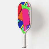 Farbenfrohe, abstrakte Pickleball Paddel Schläger (Links)