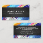 Farbenfrohe Abstrakte Pinakothek Züst Visitenkarte (Vorne/Hinten)