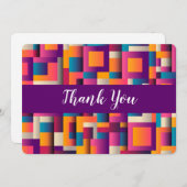 Farbenfrohe Abstrakte Plätze und Formen Vielen Dan Dankeskarte (Vorne/Hinten)