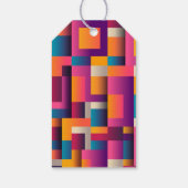 Farbenfrohe Abstrakte Plätze und Formen Vielen Dan Geschenkanhänger (Rückseite)