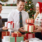 Farbenfrohe Abstrakte Poinsettia Blume, Urlaub Krawatte