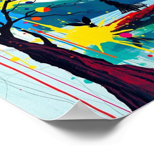 Farbenfrohe Abstrakte Poster (Ecke)