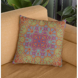 Farbenfrohe Abstrakte Psychedelic Floral Pattern Kissen