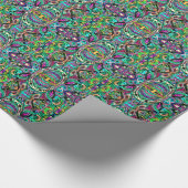 Farbenfrohe Abstrakte Psychedelic Kaleidoskop-Must Geschenkpapier (Ecke)