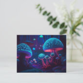 Farbenfrohe Abstrakte Psychedelic Mushroom Postkarte (Stehend Vorderseite)