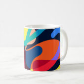 Farbenfrohe Abstrakte psychedelische Flüssigkeitsh Kaffeetasse (VorderseiteRechts)