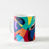 Farbenfrohe Abstrakte psychedelische Flüssigkeitsh Kaffeetasse (Vorderseite Links)