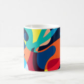 Farbenfrohe Abstrakte psychedelische Flüssigkeitsh Kaffeetasse (Mittel)