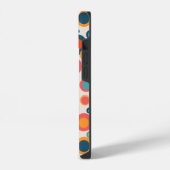 Farbenfrohe abstrakte Punkte iPhone Hülle (Linke Seite)