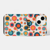 Farbenfrohe abstrakte Punkte iPhone Hülle (Rückseite (Horizontal))