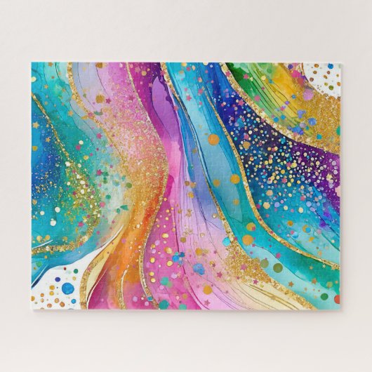 Farbenfrohe Abstrakte Puzzle-Design Puzzle (Horizontal)