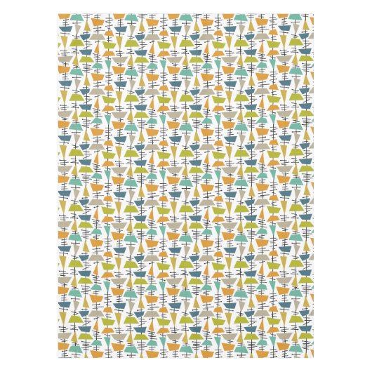 Farbenfrohe Abstrakte Quadrate Dreiecke Mitte Jahr Tischdecke (Vorderseite)