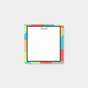 Farbenfrohe abstrakte Rahmen-Notizzettel Post-it Klebezettel