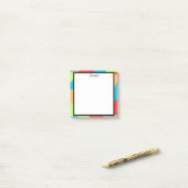 Farbenfrohe abstrakte Rahmen-Notizzettel Post-it Klebezettel (Auf Schreibtisch)