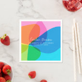 Farbenfrohe Abstrakte Regenbogen-Fun Custom Abschl Serviette (Beispiel)