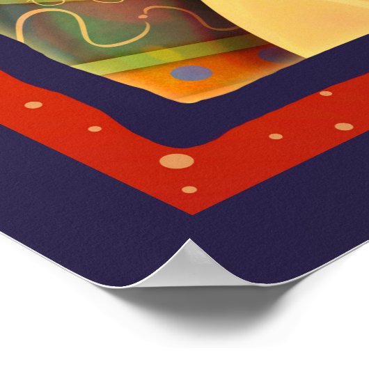 Farbenfrohe Abstrakte Regenbogenfarben machen Ding Poster (Ecke)