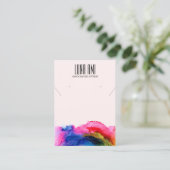 Farbenfrohe Abstrakte Regenbogenschmuck Visitenkarte (Stehend Vorderseite)