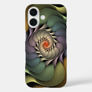 Farbenfrohe Abstrakte Regenbogenspirale iPhone 16 Hülle