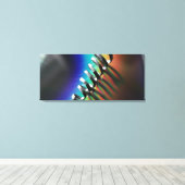 farbenfrohe abstrakte Regenbogenspirale Makrofotog Leinwanddruck (Insitu (Holzboden))