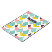 Farbenfrohe Abstrakte Retro 90er Jahre Gestaltungs Notizblock (Linke Seite)