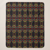 Farbenfrohe abstrakte Ringe Decke Sherpadecke (Vorderseite)