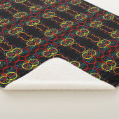 Farbenfrohe abstrakte Ringe Decke Sherpadecke (3/4)