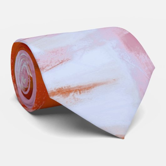Farbenfrohe Abstrakte Rosa Orange Krawatte Homecom (Gerollt)