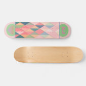 Farbenfrohe Abstrakte Rosa Skateboard (Horizontal)