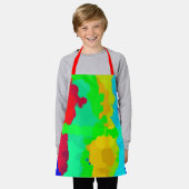 Farbenfrohe, Abstrakte rote Farbe Cool Schürze (Getragen)