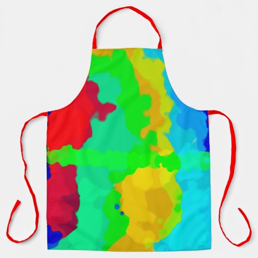 Farbenfrohe, Abstrakte rote Farbe Cool Schürze (Vorderseite)
